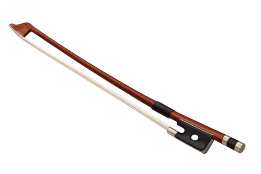 Violin bow isolated on transparent background playing music