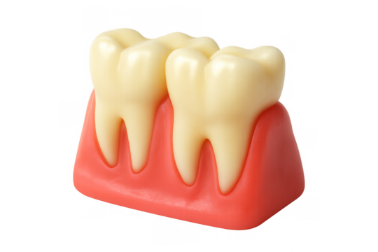 Human teeth and gums anatomy model on transparent background - Powered by Adobe