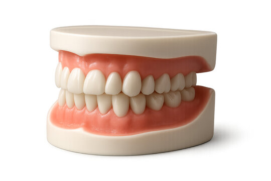 Dental jaw model showing healthy teeth anatomy