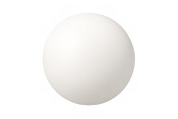 White table tennis ping pong ball on transparent background