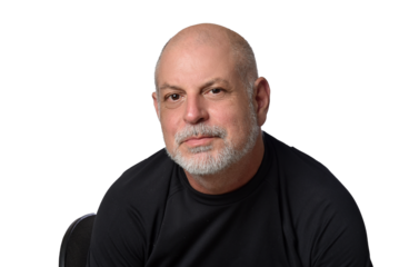 portrait adult man bald white beard face expression happy thoughtful male model gentleman in black clothes image.