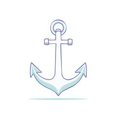Simple Nautical Anchor Silhouette Nautical Art Element