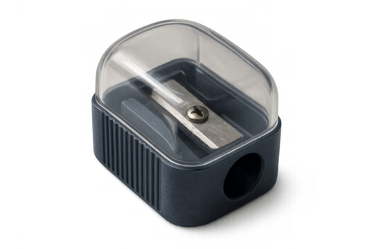 Pencil sharpener stationery supply with transparent background