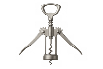Stainless steel butterfly corkscrew for opening wine bottles
