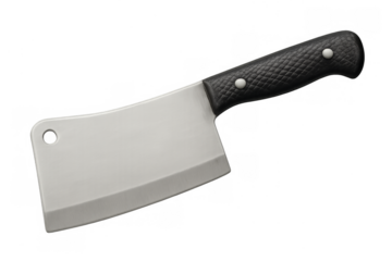 Butcher knife meat cleaver with black handle
