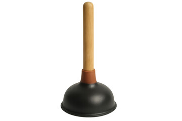 Plumbing plunger tool for unclogging drains transparent background