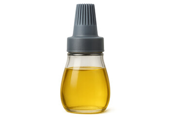 Oil bottle dispenser with silicone basting brush
