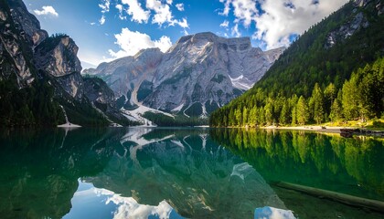 Lago Braies Serene Reflection The
