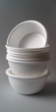 Convenient Foam Container: Stackable Styrofoam Bowl for Take-Out and Disposable Needs