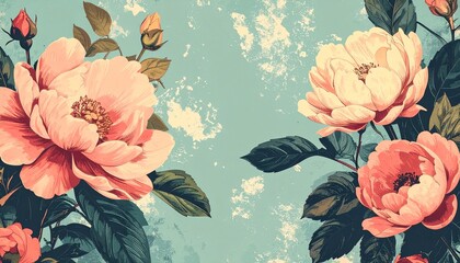 seamless pattern with poppies