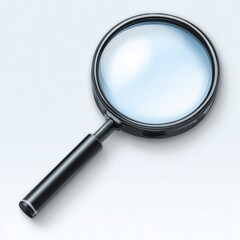 Stylized Magnifiyng Glass Icon. Concept Representing Search, Zoom In and Out with an Artistic Touch