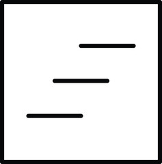 Three horizontal lines in a square