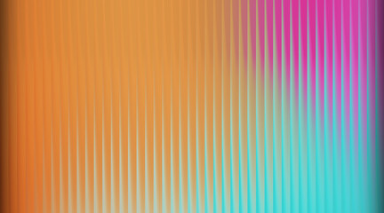 Vibrant Orange and Teal Abstract Vertical Ribbed Texture with Gradient Light pink background