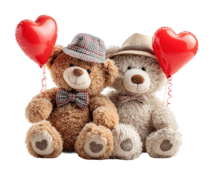 Love celebration of affection cozy isolated on transparent background