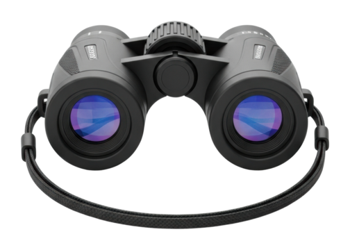 Exploring new horizons binoculars for adventures nature isolated on transparent background