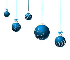 Blue christmas balls for decoration