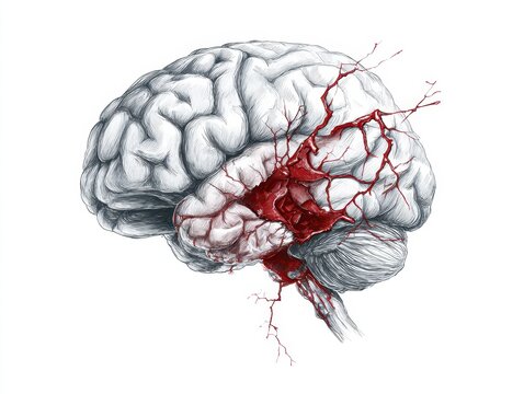 National Brain Injury Awareness Month: Illustration Highlighting Health Awareness and Care for Traumatic Disorders