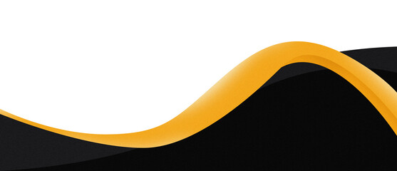 Orange Black Wave Layers – Abstract Curved Design with White Band on Minimal Background