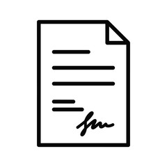 Signed document icon, representing agreement