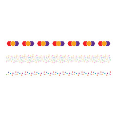 Vibrant and intricate decorative border pattern elements for design