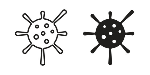 Bacteria icon, vector graphics collection. logotype graphic art design