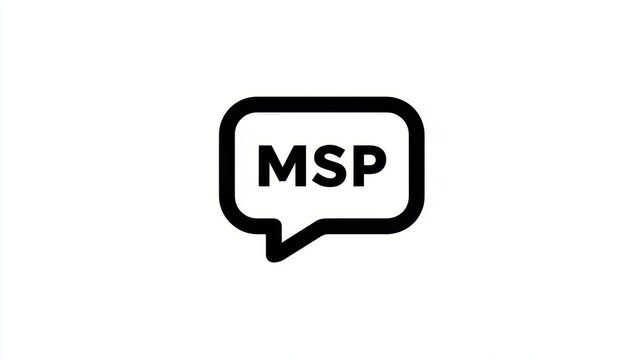 Msp: Message Send Protocol Icon with Text, Representing a Communication Service Provider