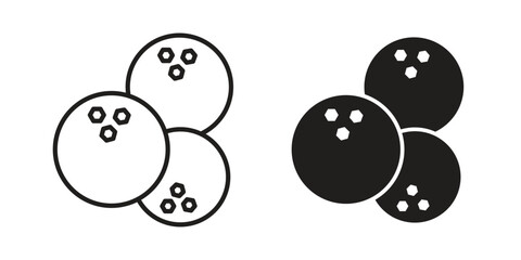 Blueberries icon, vector graphics collection. logotype graphic art design