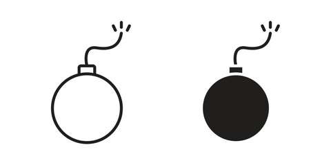 Bomb icon, vector graphics collection. logotype graphic art design © Gopal