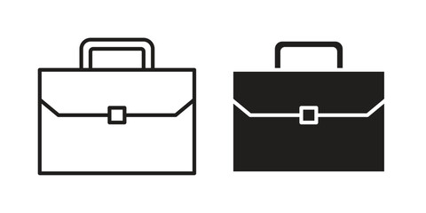 Briefcase icon, vector graphics collection. logotype graphic art design