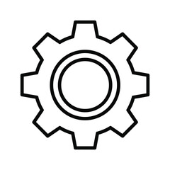 Gear icon, representing settings and configuration