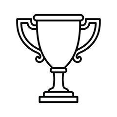 Trophy cup icon, champion and winner concept