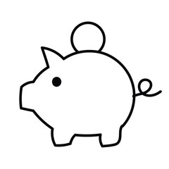 piggy bank, coin, money, savings, finance, banking, illustration, icon, symbol, object, cartoon, cute, investment, wealth, cash, deposit, currency, collection, storage, fund, budget, thrift, saving, c