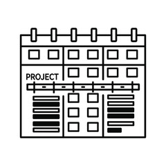 Project calendar with tasks and events