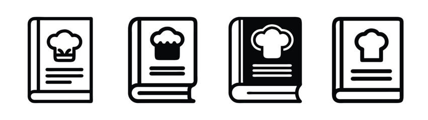 Collection of recipe books cooking books baking books culinary guides and cookbook illustration vector
