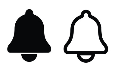 bell, notification, alert, sound, ring, chime, signal, icon, symbol, graphic, design, illustration, black, white, solid, outline, simple, modern, technology, communication, message, announcement, atte