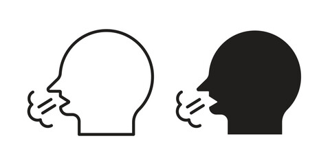 Cough icon, vector graphics collection. logotype graphic art design