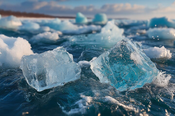 Fototapeta premium Icebergs in Water