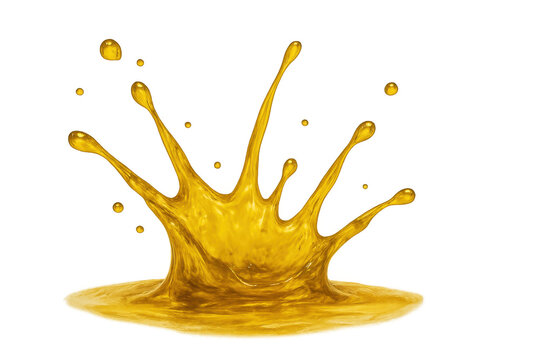 Golden liquid splashing, creating fluid crown shape with flying drops, rich metallic paint burst, transparent background - Powered by Adobe