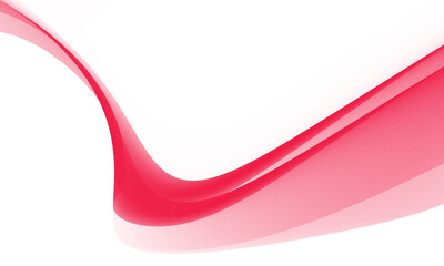 Red Pink Wave Gradient – Abstract Flowing Curves on Minimal White Background