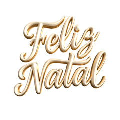 Feliz Natal Hand Lettering Illustration