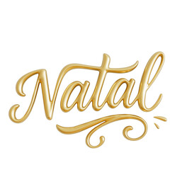 Feliz Natal Hand Lettering Illustration