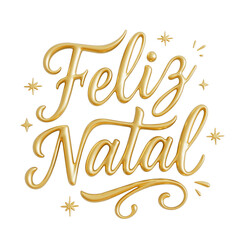 Feliz Natal Hand Lettering Illustration