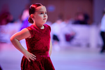 Children compete in ballroom dance competition event