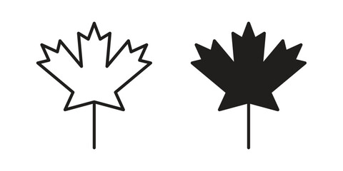 Maple leaf icon, vector graphics collection. logotype graphic art design