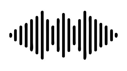 Black sound wave frequency equalizer signal graphic illustration audio waveform music pulse vibration 100 hz