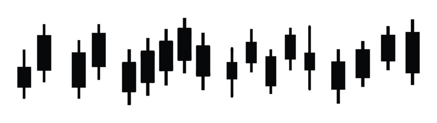 Stock market candlestick chart analysis, financial trading data, business investment pattern graph