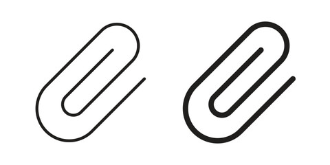 Paperclip icon, vector graphics collection. logotype graphic art design