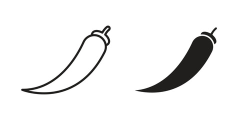Pepper icon, vector graphics collection. logotype graphic art design