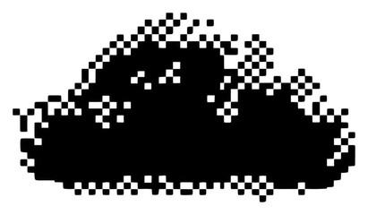 PNG Cloud black white pixel.