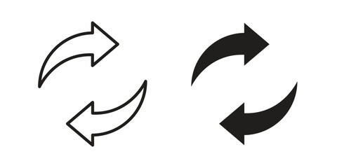 Replace icon, vector graphics collection. logotype graphic art design